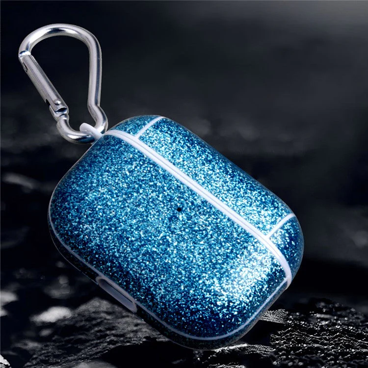 For AirPods Pro (Gen 2) (USB-C) / Pro 2 Charging Case Cover Bluetooth Earbuds Glitter PU+TPU Protective Case - Silver - Image 3