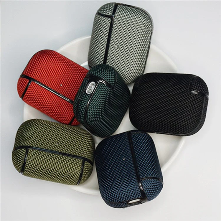 For AirPods Pro (Gen 2) (USB-C) / Pro 2 Charging Case Cover Nylon PC Anti-Fall Case Bluetooth Headset Protector with Strap - Dark Green - Image 6