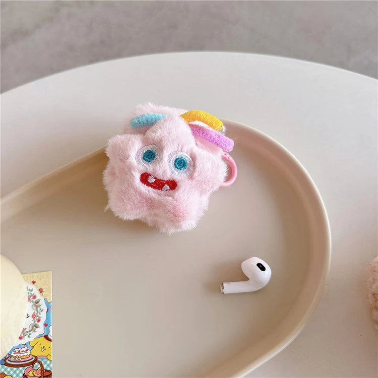 For AirPods with Charging Case (2016) / (2019) / AirPods with Wireless Charging Case (2019) Cute Plush Cover with Buckle - Image 2