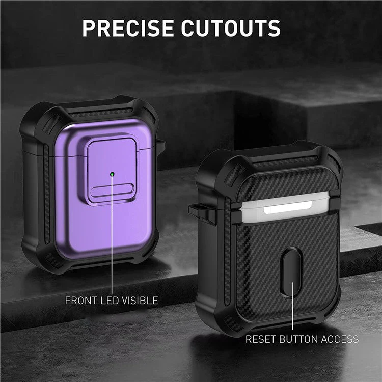 For AirPods with Wireless Charging Case (2019) / AirPods with Charging Case (2019) / (2016) Earphone Cover TPU+PC Case with Pressing Button - White - Image 6