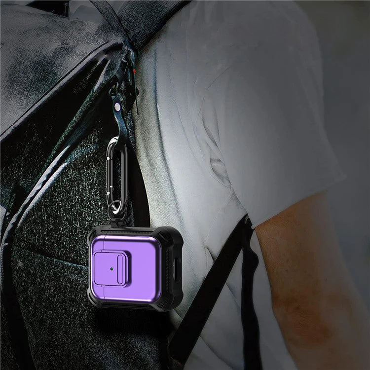 For AirPods with Wireless Charging Case (2019) / AirPods with Charging Case (2019) / (2016) Earphone Cover TPU+PC Case with Pressing Button - White - Image 7