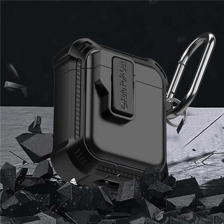 For AirPods with Wireless Charging Case (2019) / AirPods with Charging Case (2019) / (2016) Pressing Buckle Design Earphone Drop-proof Cover - Blue - Image 7