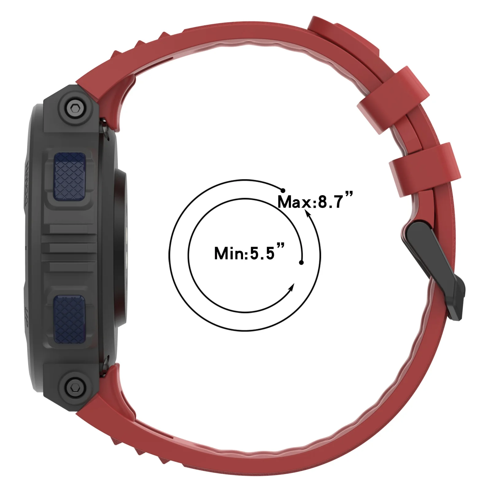 For Amazfit Active Edge A2212 Solid Color Silicone Watch Band(Blue) - Image 4