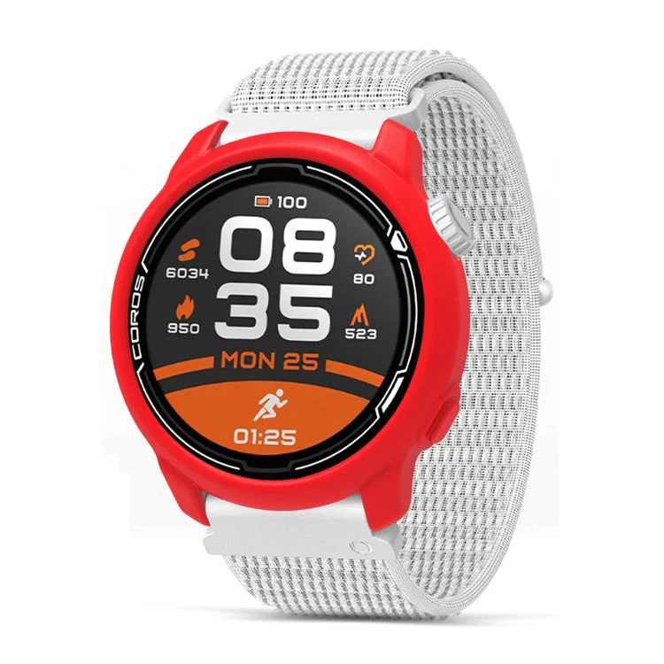 For Coros Pace 2 Watch Case Cover Shockproof Soft Silicone Protective Cover - Red - Image 5