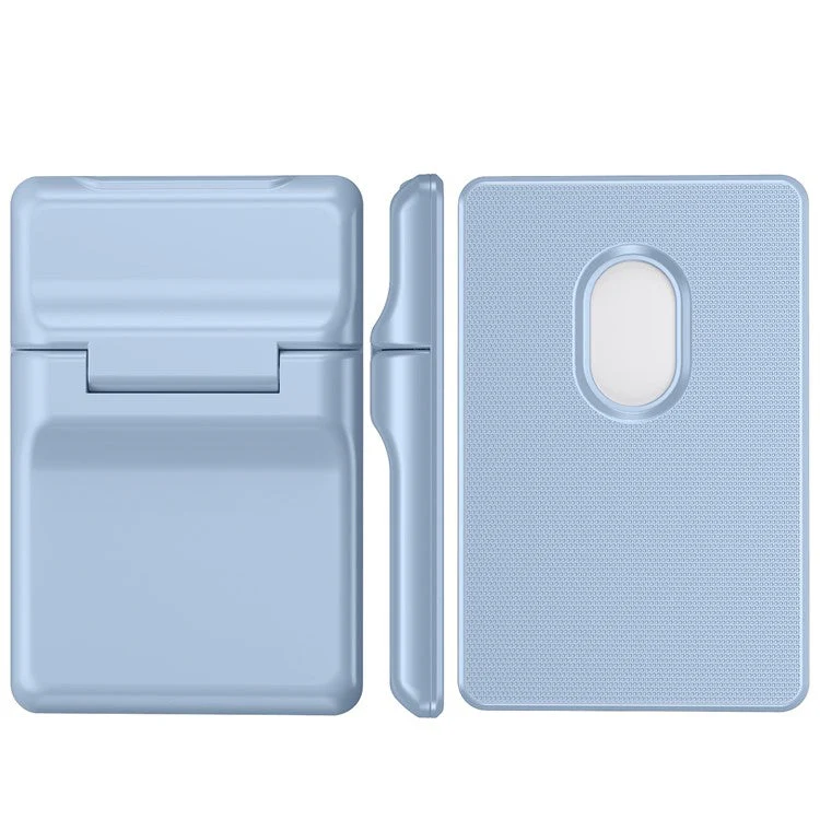 For iPhone 12-15 Series Magnetic Card Holder with Kickstand Compatible with MagSafe Baby Blue - Light Purple - Image 2