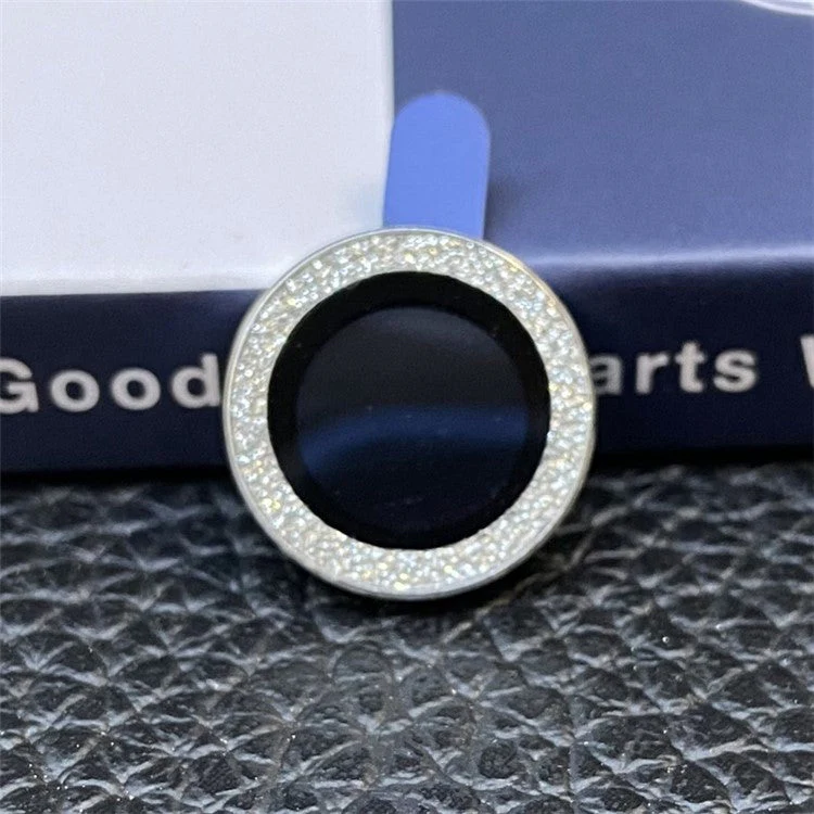 For iPhone 13 Pro Max 6.7 inch / 13 Pro 6.1 inch 3Pcs / Set Glitter Ring Design Camera Lens Protector Anti-scratch Anti-fingerprint Tempered Glass Film - Silver - Image 2