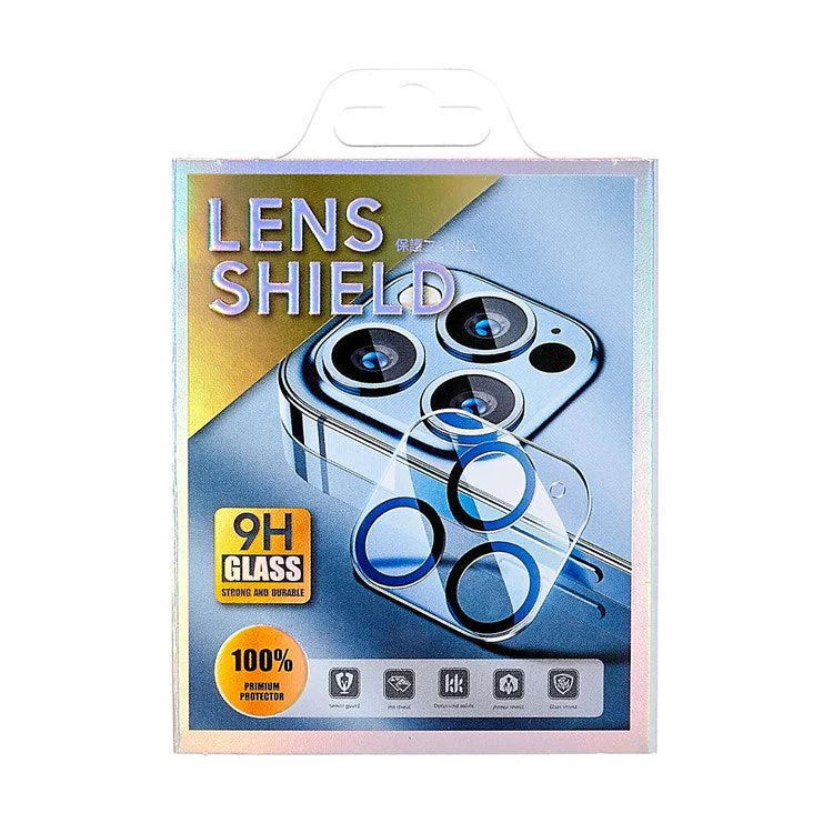For iPhone 14 6.1 inch Full Coverage Camera Lens Protector Full Glue Anti-scratch Tempered Glass Tough Lens Film - Black - Image 5