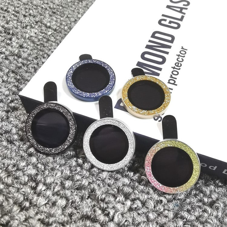 For iPhone 14 Pro Max 6.7 inch 3Pcs / Set Fashion Glitter Design Camera Lens Protector Anti-scratch Tempered Glass Lens Film - Silver - Image 4