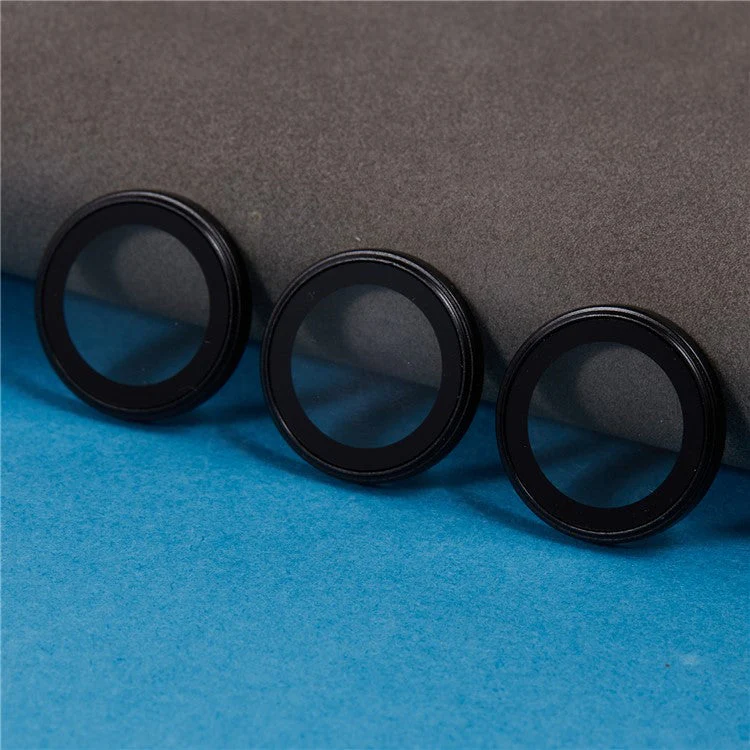 For iPhone 15 Pro / 15 Pro Max Camera Lens Protector AF+AR Anti-Reflective Electroplating Tempered Glass Lens Film - Black - Image 5
