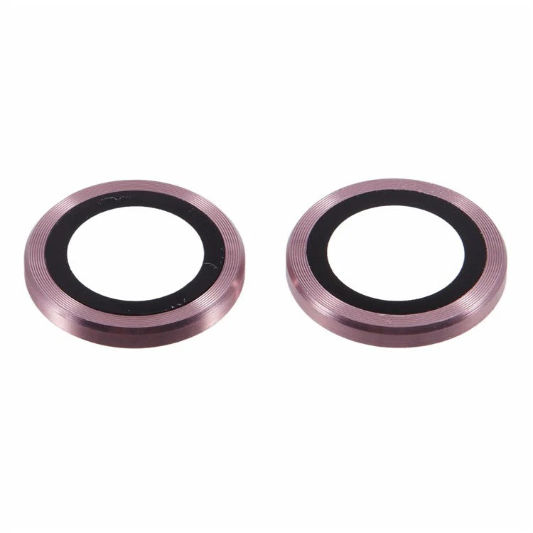 For iPhone 16 / 16 Plus Camera Lens Protector CD Veins Metal Ring Tempered Glass Film - Pink - Image 3