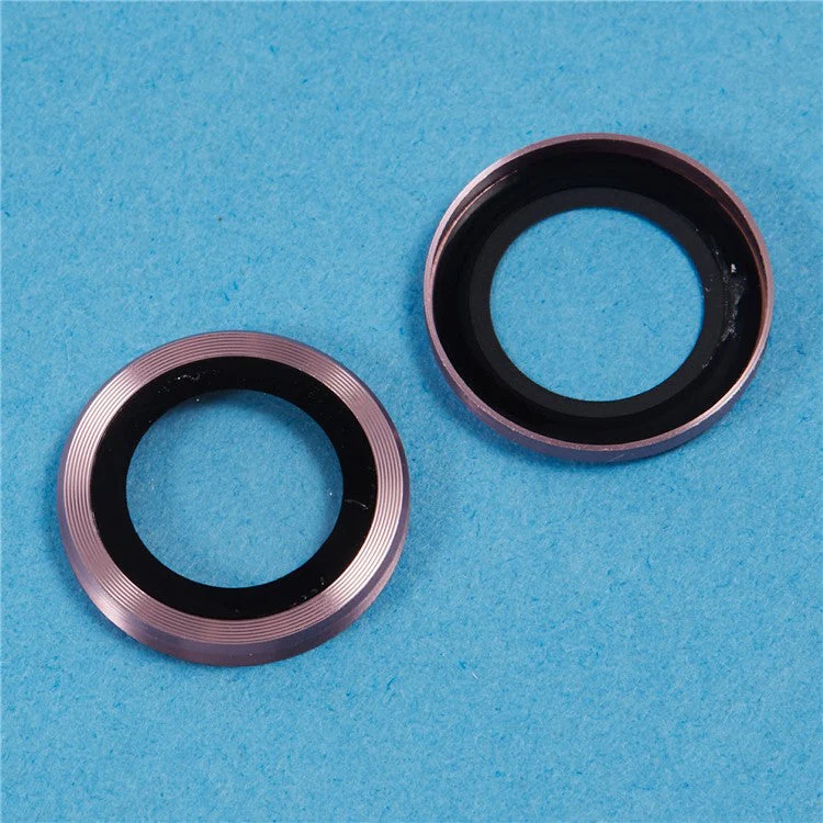 For iPhone 16 / 16 Plus Camera Lens Protector CD Veins Metal Ring Tempered Glass Film - Pink - Image 4
