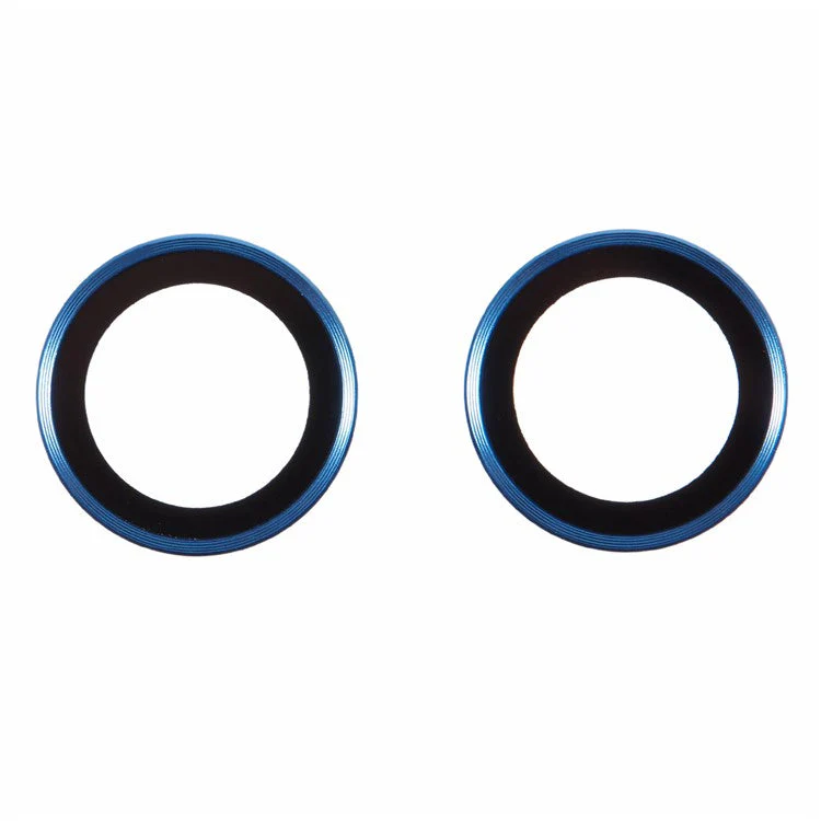 For iPhone 16 / 16 Plus Camera Lens Protector Electroplating AR Metal Frame+Tempered Glass Lens Film - Blue - Image 2