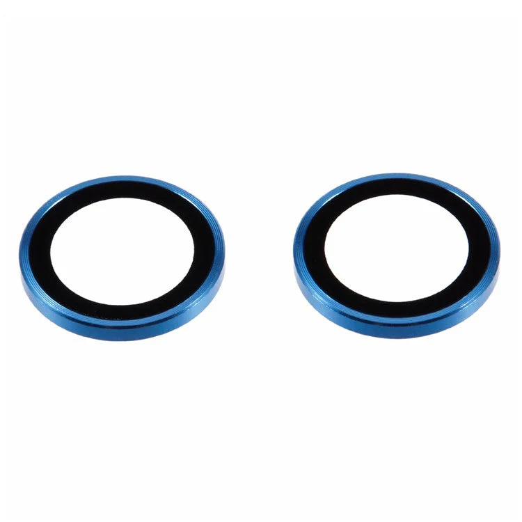 For iPhone 16 / 16 Plus Camera Lens Protector Electroplating AR Metal Frame+Tempered Glass Lens Film - Blue - Image 3