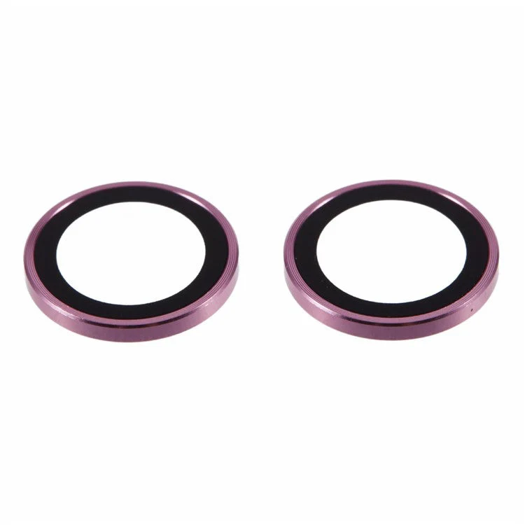 For iPhone 16 / 16 Plus Camera Lens Protector Electroplating AR Metal Frame+Tempered Glass Lens Film - Pink - Image 3