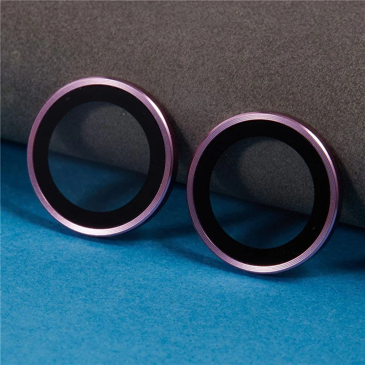 For iPhone 16 / 16 Plus Camera Lens Protector Electroplating AR Metal Frame+Tempered Glass Lens Film - Pink - Image 5