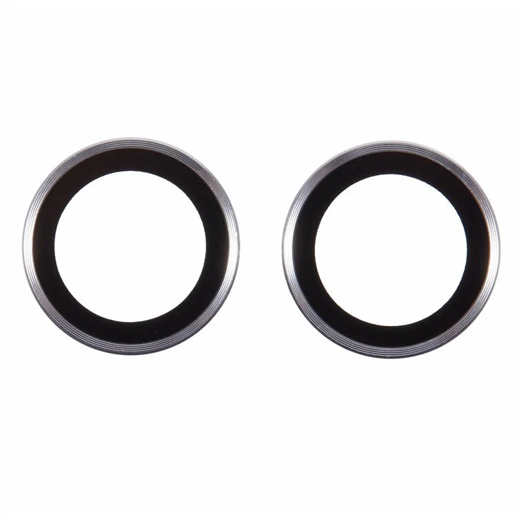 For iPhone 16 / 16 Plus Camera Lens Protector Electroplating AR Metal Frame+Tempered Glass Lens Film - Silver - Image 2