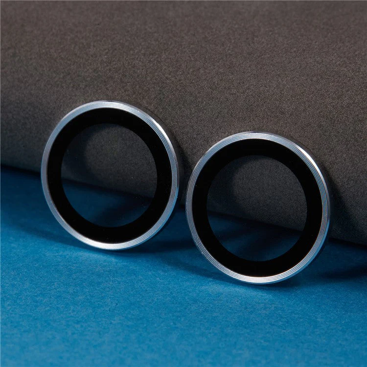 For iPhone 16 / 16 Plus Camera Lens Protector Electroplating AR Metal Frame+Tempered Glass Lens Film - Silver - Image 5