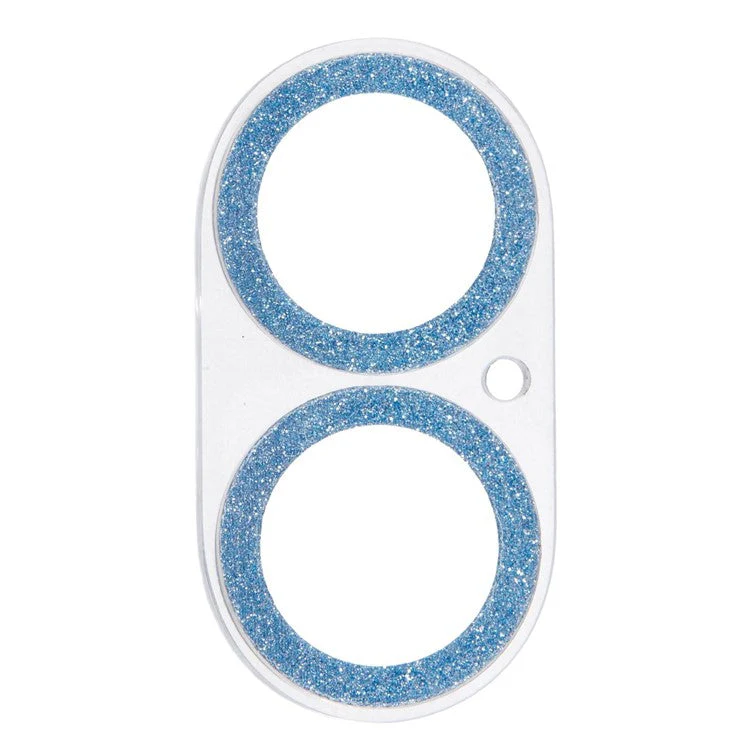 For iPhone 16 / 16 Plus Camera Lens Protector Glitter Tempered Glass Lens Film - Blue - Image 2