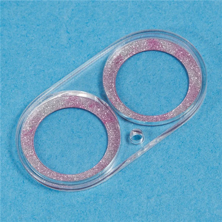 For iPhone 16 / 16 Plus Camera Lens Protector Glitter Tempered Glass Lens Film - Pink - Image 5
