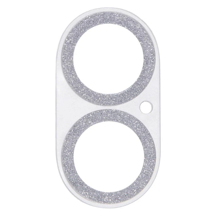 For iPhone 16 / 16 Plus Camera Lens Protector Glitter Tempered Glass Lens Film - Silver - Image 2