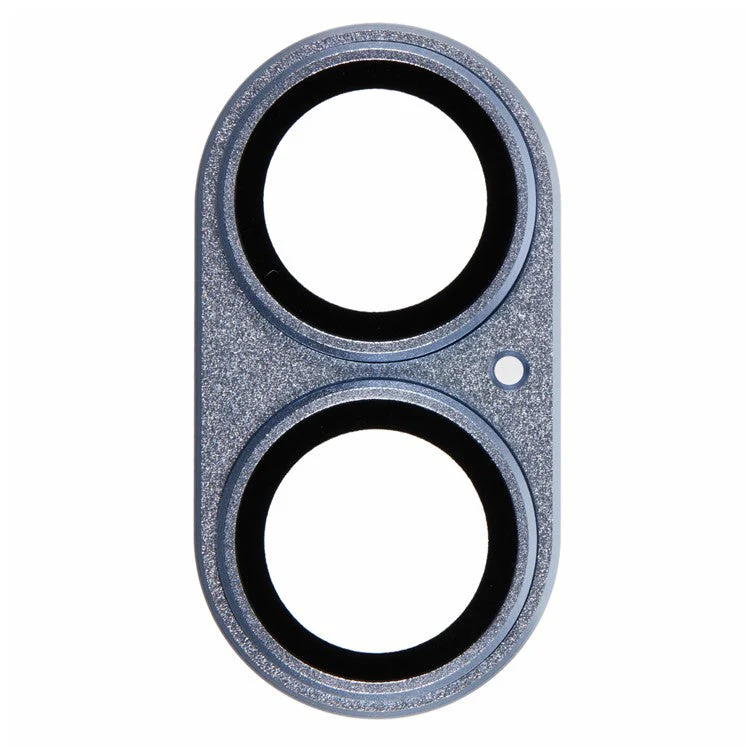 For iPhone 16 / 16 Plus Camera Lens Protector Integrated Clear Metal Frame+Tempered Glass Lens Film - Blue - Image 2