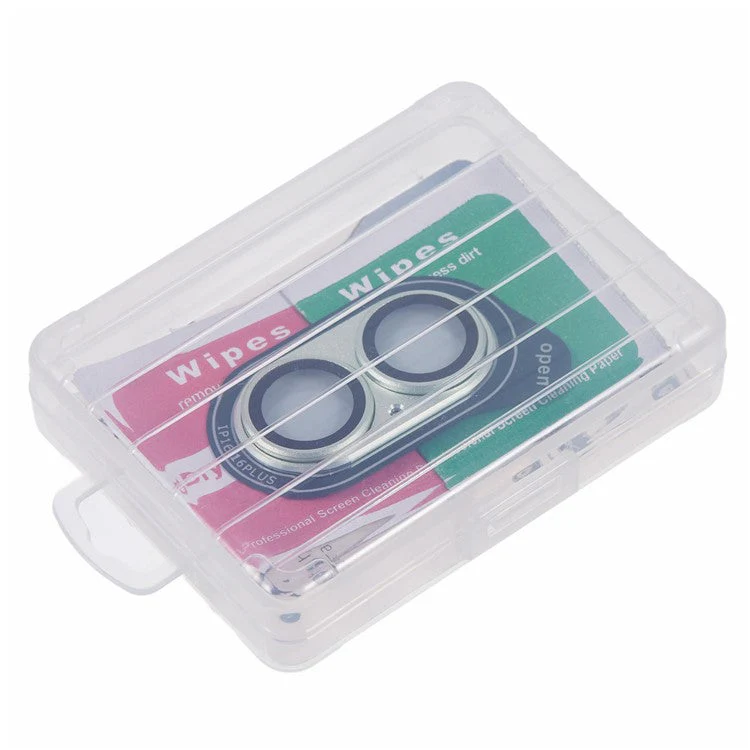 For iPhone 16 / 16 Plus Camera Lens Protector Integrated Clear Metal Frame+Tempered Glass Lens Film - Green - Image 7