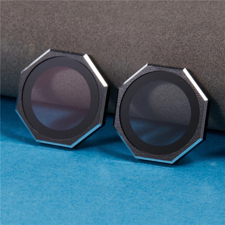 For iPhone 16 / 16 Plus Octagonal Camera Lens Film AF+AR Tempered Glass Lens Protector - Black - Image 5