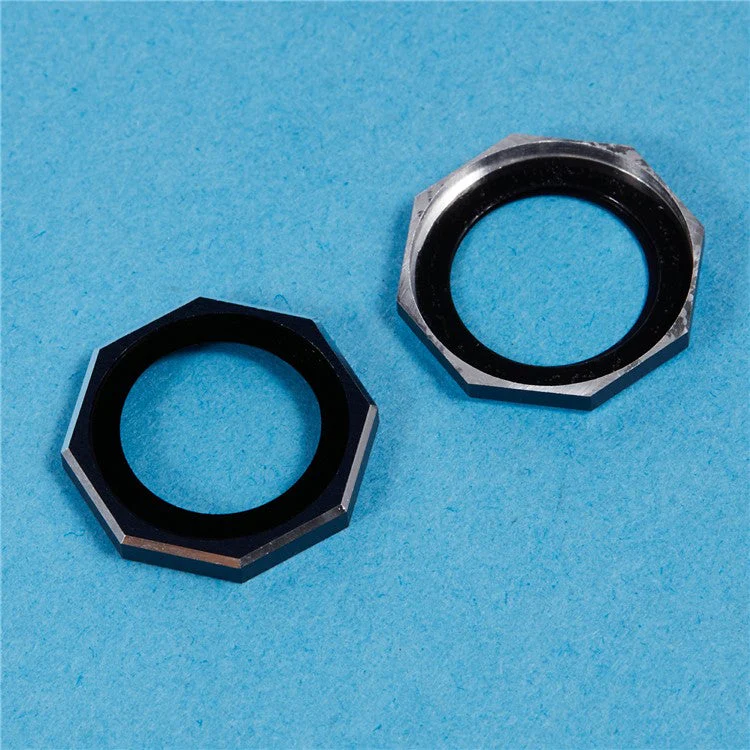 For iPhone 16 / 16 Plus Octagonal Camera Lens Film AF+AR Tempered Glass Lens Protector - Blue - Image 4