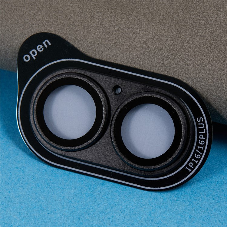 For iPhone 16 Camera Lens Protector Clear Tempered Glass Lens Film - Black - Image 3