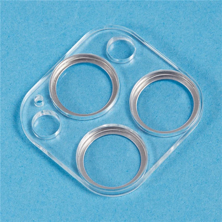 For iPhone 16 Pro / 16 Pro Max Camera Lens Protector CD Veins Integrated Tempered Glass Lens Film - Silver - Image 5
