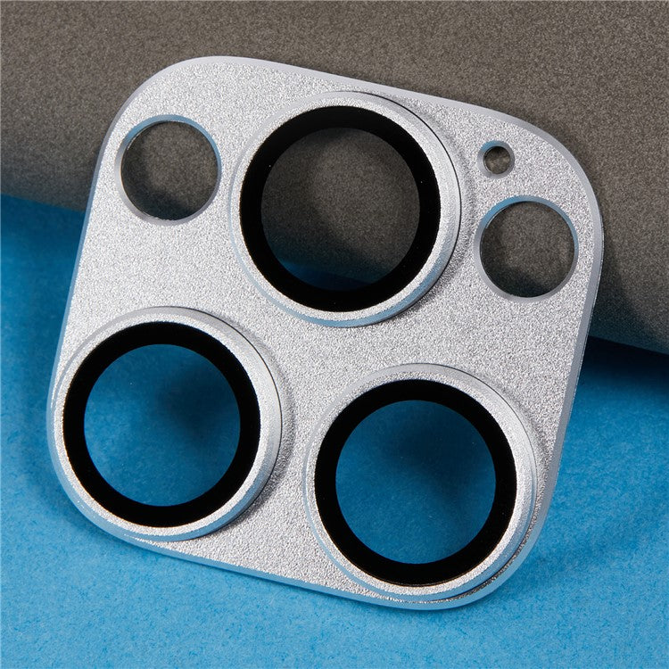 For iPhone 16 Pro / 16 Pro Max Camera Lens Protector Clear Integrated Tempered Glass Lens Film - Silver - Image 5