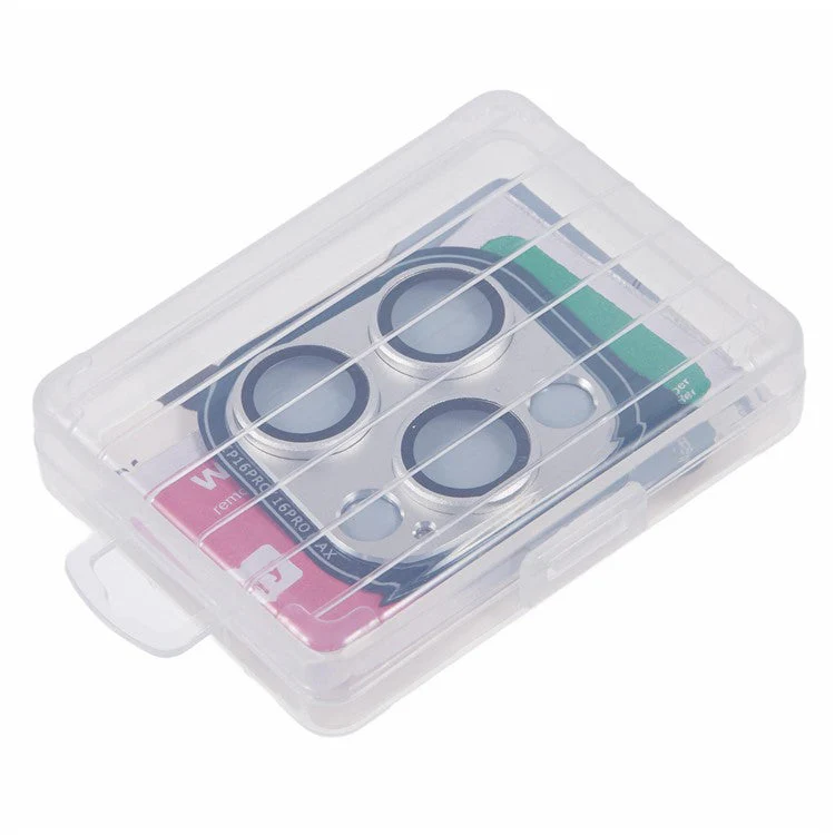 For iPhone 16 Pro / 16 Pro Max Camera Lens Protector Clear Integrated Tempered Glass Lens Film - Silver - Image 7