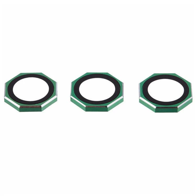 For iPhone 16 Pro / 16 Pro Max Camera Lens Protector Octagonal AF+AR Tempered Glass Lens Film - Green - Image 3