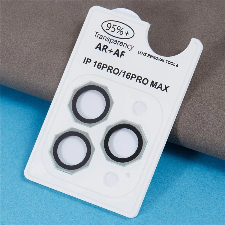 For iPhone 16 Pro / 16 Pro Max Camera Lens Protector Octagonal AF+AR Tempered Glass Lens Film - Light Green - Image 6