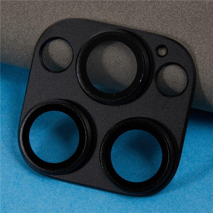 For iPhone 16 Pro Camera Lens Protector Clear Matte Tempered Glass Lens Film - Black - Image 5