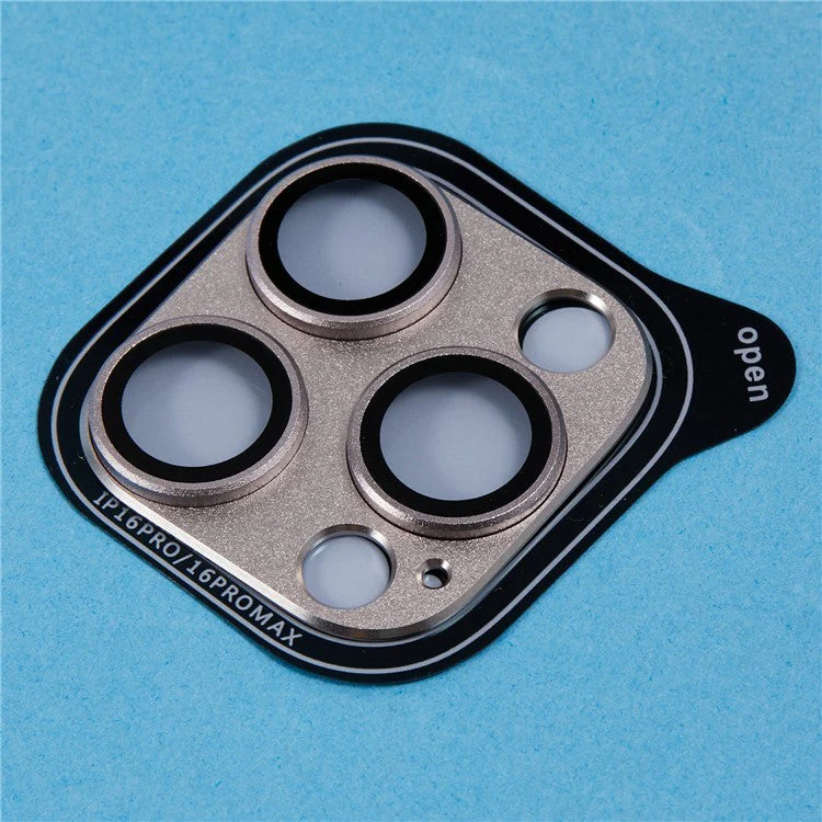For iPhone 16 Pro Max / 16 Pro Camera Lens Protector Ultra Clear Tempered Glass Lens Film - Grey - Image 4