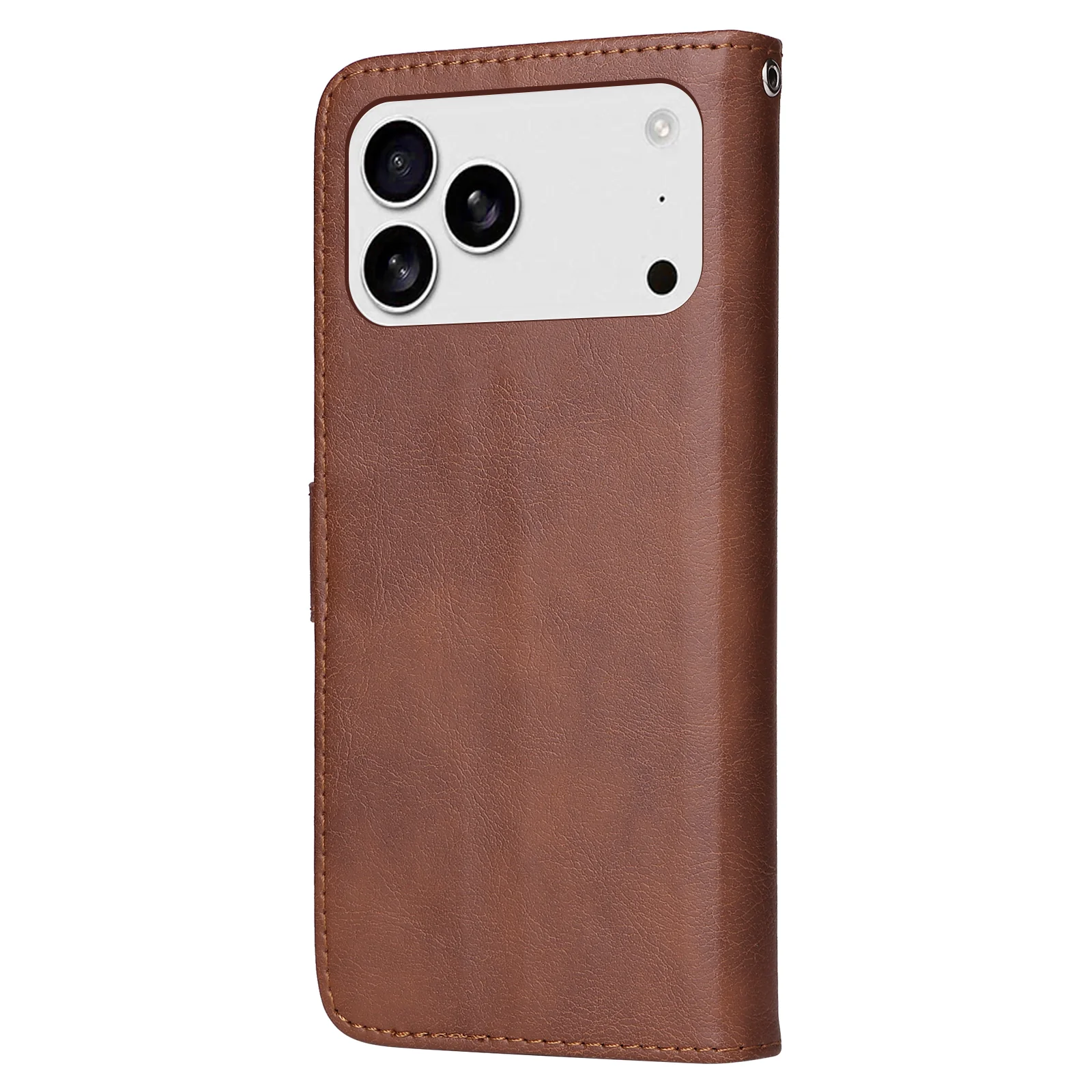 For iPhone 17 Pro Max Case 2 in 1 Detachable Magnetic Leather Wallet Mobile Cover with Strap - Brown - Image 7
