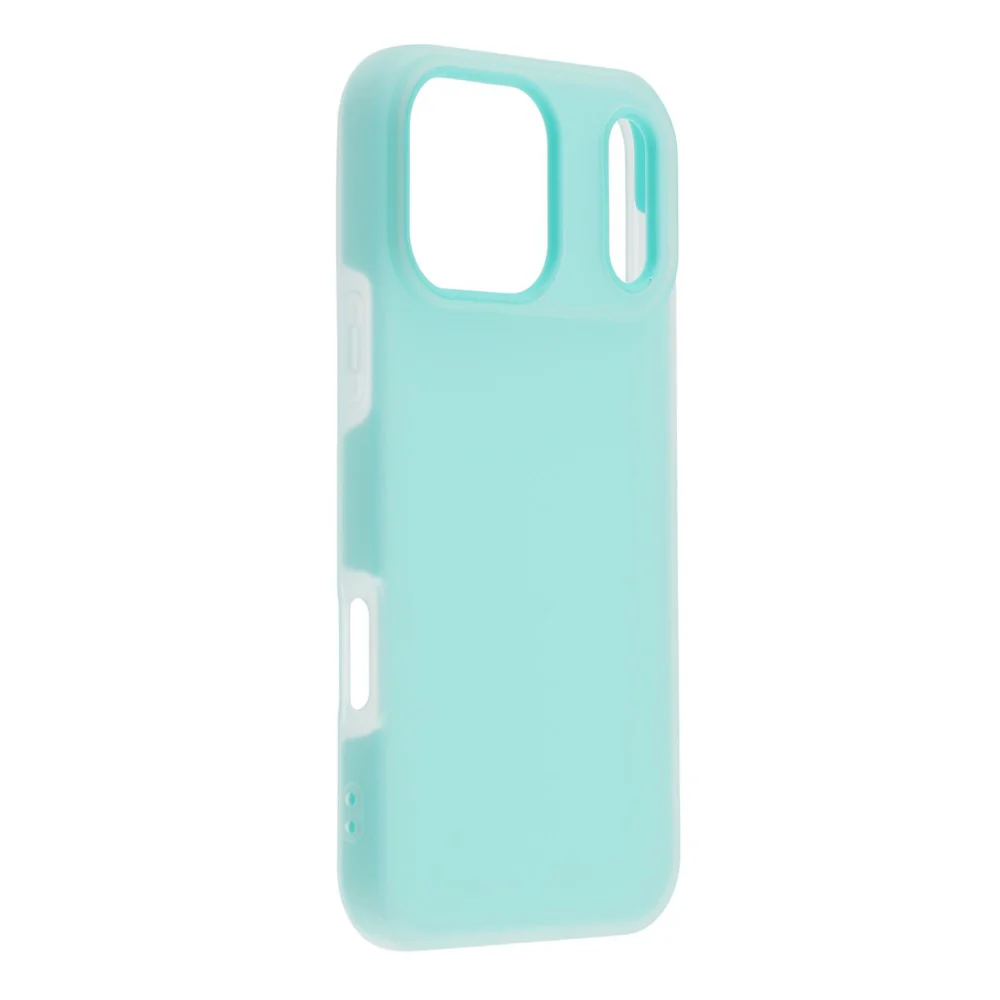 For iPhone 17 Pro Max Case 2 in 1 PC + TPU Frosted Phone Case Large Camera Cutout - Baby Blue - Image 2