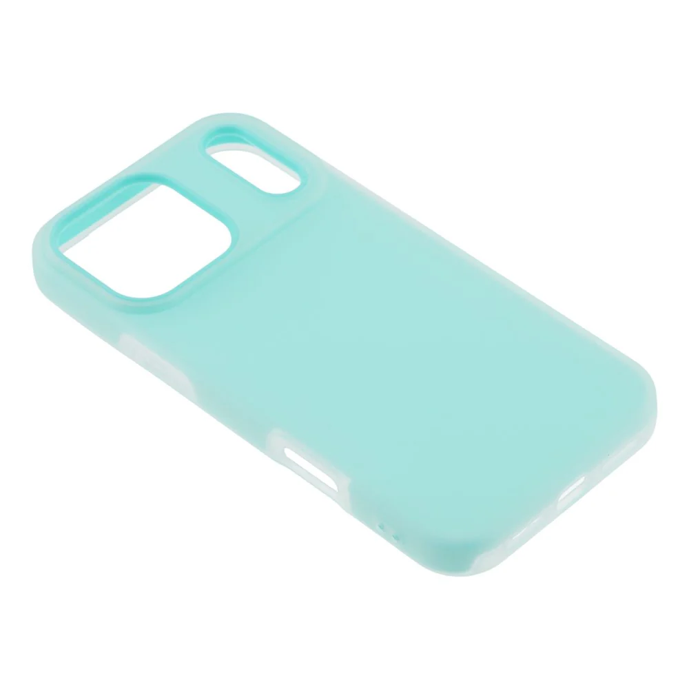 For iPhone 17 Pro Max Case 2 in 1 PC + TPU Frosted Phone Case Large Camera Cutout - Baby Blue - Image 3