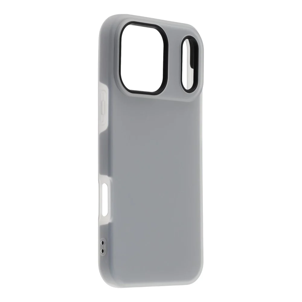 For iPhone 17 Pro Max Case 2 in 1 PC + TPU Frosted Phone Case Large Camera Cutout - Black - Image 2