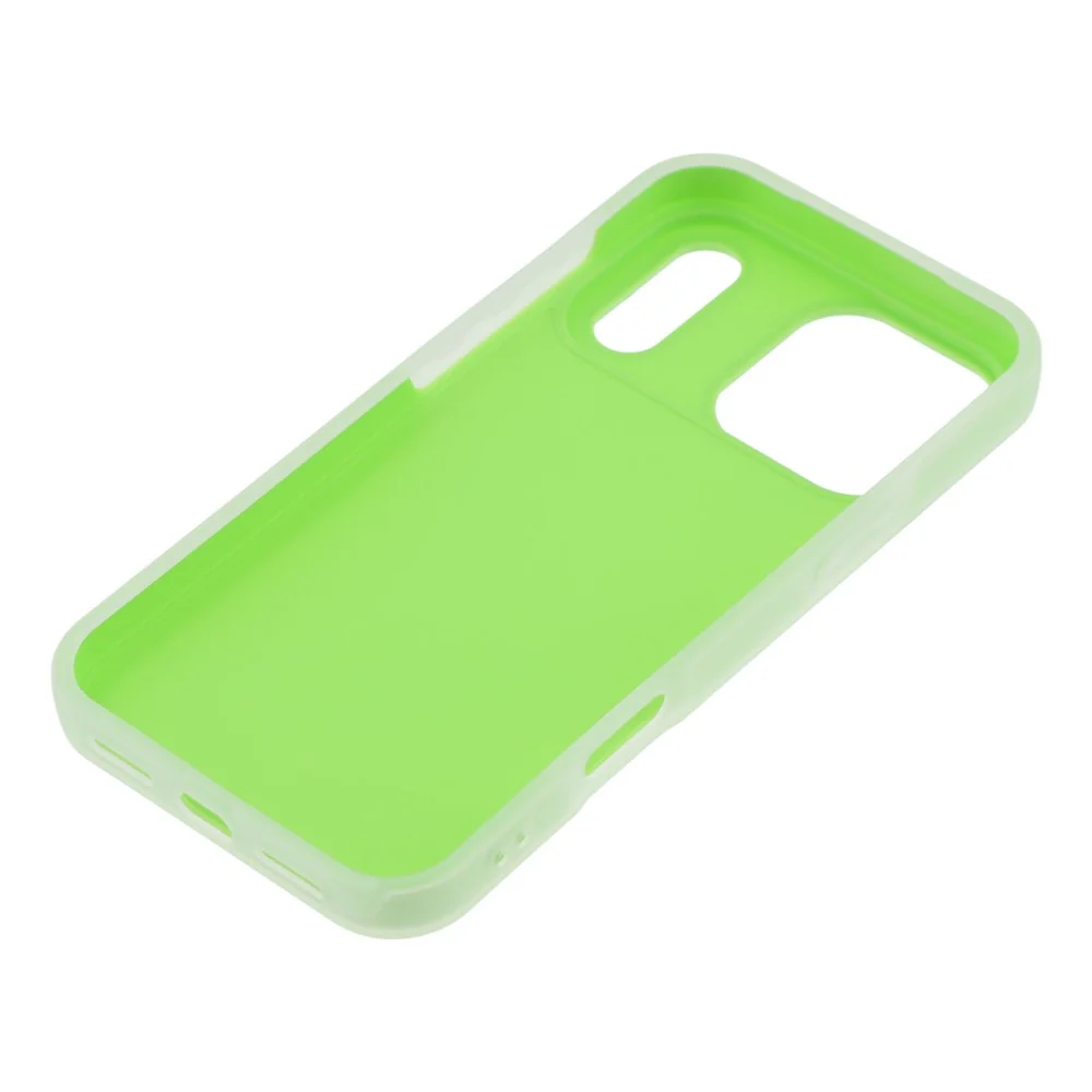 For iPhone 17 Pro Max Case 2 in 1 PC + TPU Frosted Phone Case Large Camera Cutout - Matcha Green - Image 5