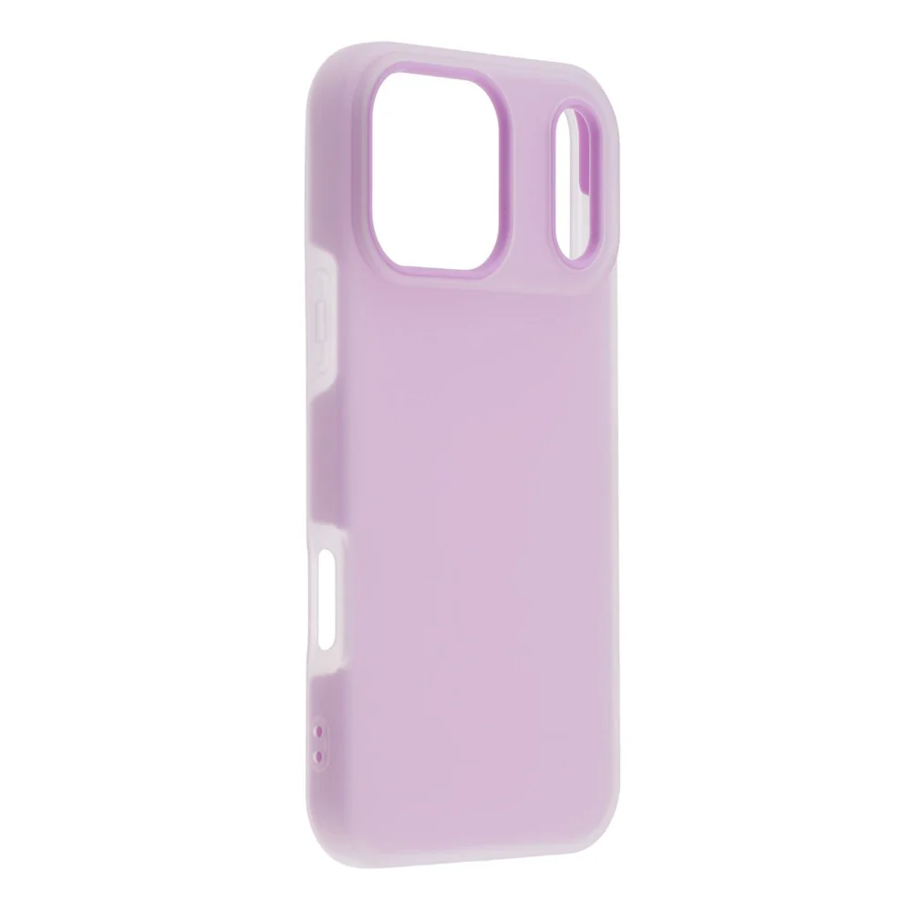 For iPhone 17 Pro Max Case 2 in 1 PC + TPU Frosted Phone Case Large Camera Cutout - Purple - Image 2