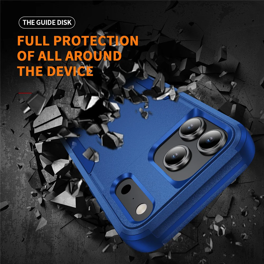For iPhone 17 Pro Max Case 3 in 1 Shockproof TPU PC Phone Cover - Sapphire - Image 5