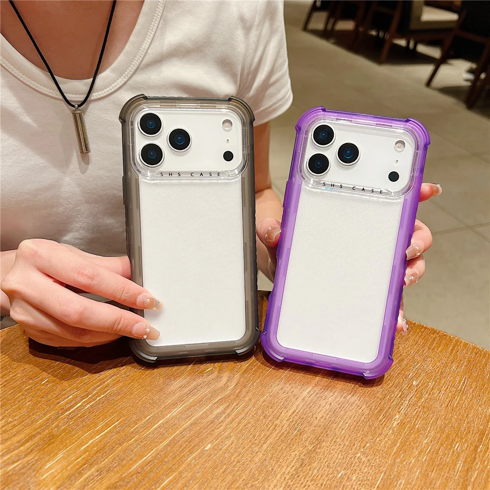 For iPhone 17 Pro Max Case 3 in 1 TPU+PC Matte Phone Cover Shockproof Back Protector - Purple - Image 4