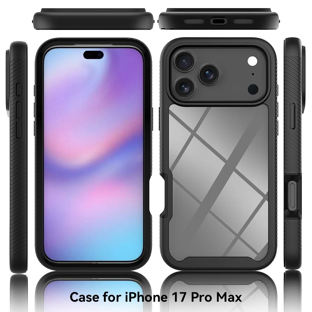 For iPhone 17 Pro Max Case Anti Drop 2 in 1 PC + TPU Phone Cover - Red - Image 6