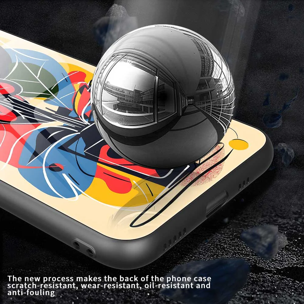 For iPhone 17 Pro Max Case Anti Drop PC TPU Tempered Glass Pattern Printing Phone Back Cover - B0172 - Image 5