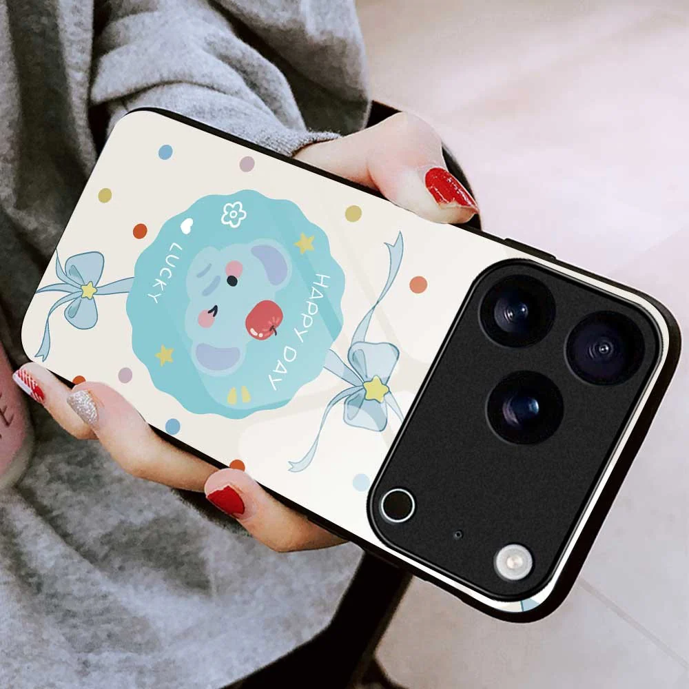 For iPhone 17 Pro Max Case Anti Drop TPU PC Tempered Glass Pattern Printing Phone Back Cover - B0197 - Image 8