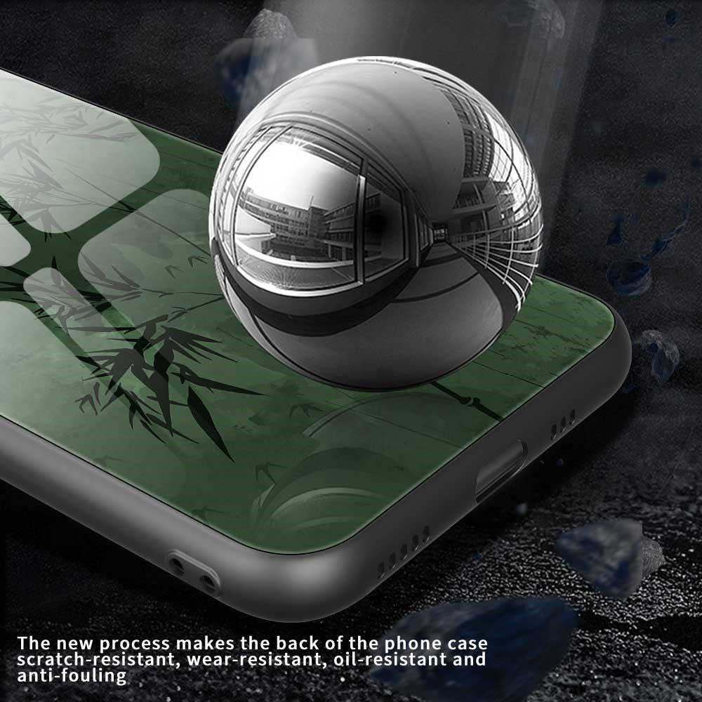 For iPhone 17 Pro Max Case Anti Drop TPU PC Tempered Glass Pattern Printing Phone Back Cover - B0201 - Image 5