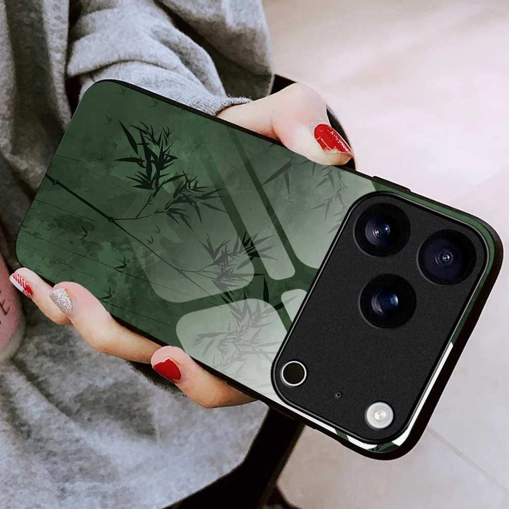 For iPhone 17 Pro Max Case Anti Drop TPU PC Tempered Glass Pattern Printing Phone Back Cover - B0201 - Image 8