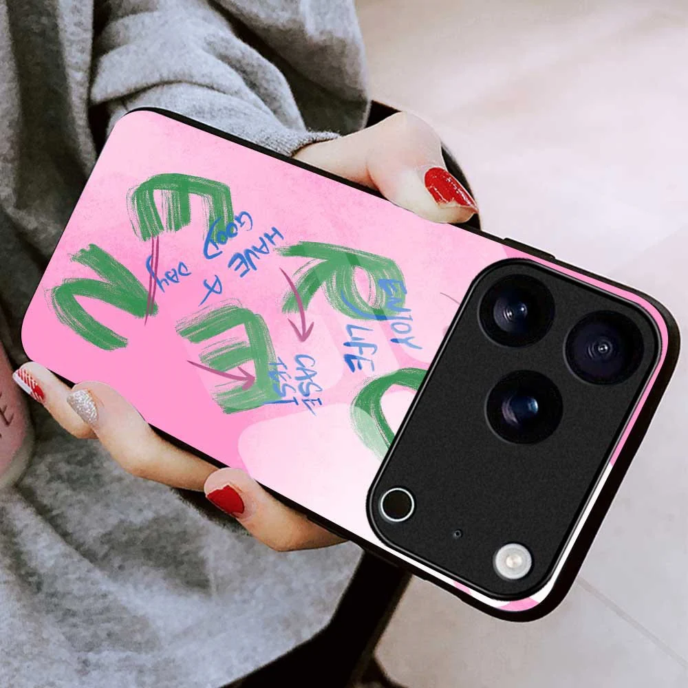 For iPhone 17 Pro Max Case Anti Drop TPU PC Tempered Glass Pattern Printing Phone Back Cover - B0202 - Image 8